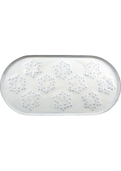 Beyaz 40X21 cm Geniş Tepsi, Pratik ve Şık Mutfak Gereçleri