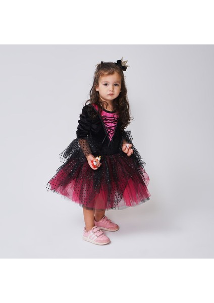 Kız Çocuk Kostümü Siyah Renkli, Eğlenceli ve Şık Tasarım
