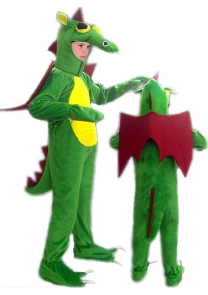 Yeşil Ejderha Kostümü Model-1, Eğlence ve Hayal Dünyasına Renk Katar. fiyatları
