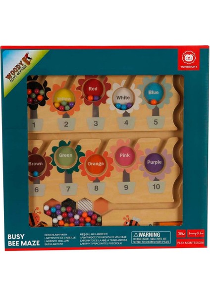 Manyetik Ahşap Renk ve Sayı Öğretici Meşgul Arı Labirent Montessori Oyunu modelleri