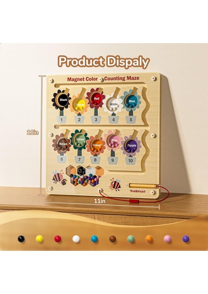 Manyetik Ahşap Renk ve Sayı Öğretici Meşgul Arı Labirent Montessori Oyunu indirimleri