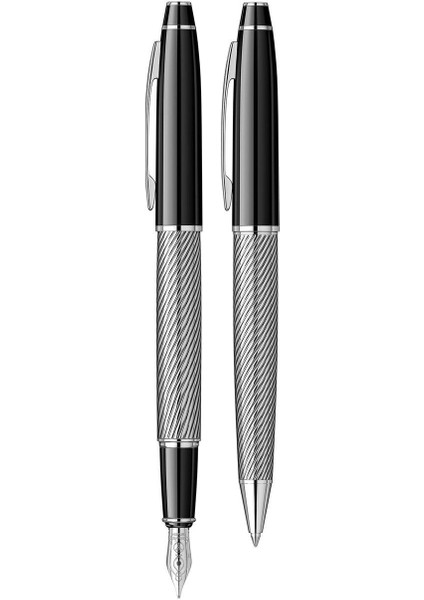 & WizDesign 35C Dolmakalem + Tükenmezkalem Ikili Set Siyah Krom (Ömür Boyu Garantili - Lüks Kutulu - İsme Özel Tasarım) fırsatları