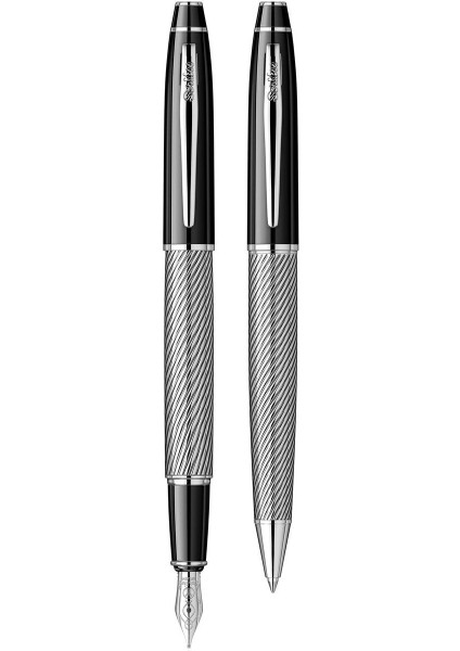 & WizDesign 35C Dolmakalem + Tükenmezkalem Ikili Set Siyah Krom (Ömür Boyu Garantili - Lüks Kutulu - İsme Özel Tasarım) indirimleri