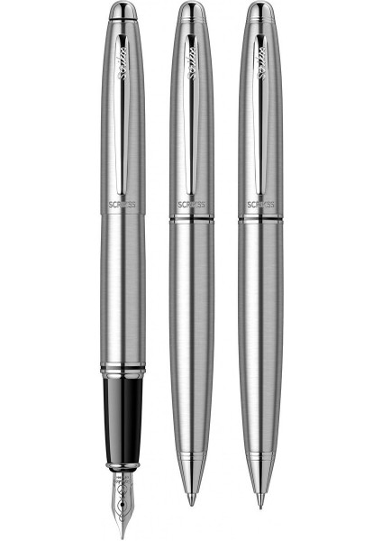 & WizDesign 88 Dolmakalem + Tükenmezkalem + Versatil Üçlü Set Krom (Ömür Boyu Garantili - Lüks Kutulu - İsme Özel Tasarım) fırsatları