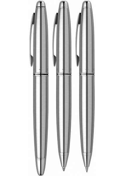 & WizDesign 88 Dolmakalem + Tükenmezkalem + Versatil Üçlü Set Krom (Ömür Boyu Garantili - Lüks Kutulu - İsme Özel Tasarım)