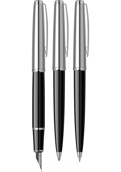 & WizDesign 78 Dolmakalem + Tükenmezkalem + Versatil Üçlü Set Siyah (Ömür Boyu Garantili - Lüks Kutulu - İsme Özel Tasarım) modelleri