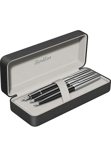 & WizDesign 78 Dolmakalem + Tükenmezkalem + Versatil Üçlü Set Siyah (Ömür Boyu Garantili - Lüks Kutulu - İsme Özel Tasarım)