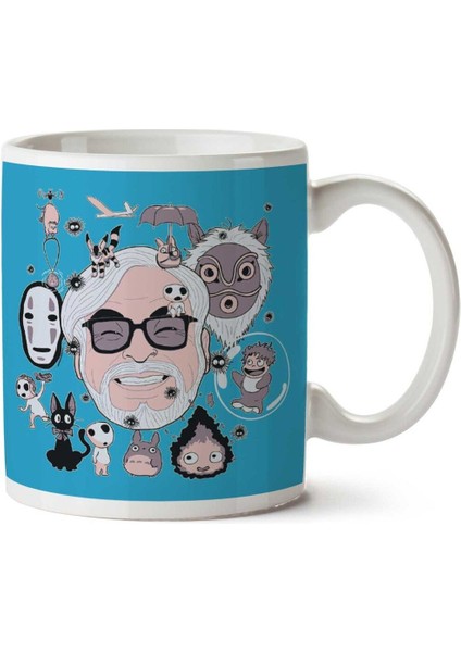Hayao Miyazaki Tribute Studio Ghibli Iki Tarafı Baskılı Kupa Bardak