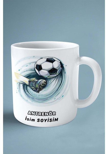 Antrenör Baskılı Kupa Bardak Çift Taraflı Baskı Kişiye Özel Model 4