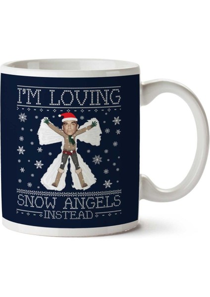 Snow Angels Robbie Williams Christmas Knit Iki Tarafı Baskılı Kupa Bardak