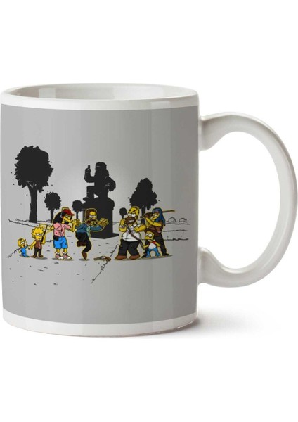 Yellow Fever The Simpsons Walking Dead Iki Tarafı Baskılı Kupa Bardak