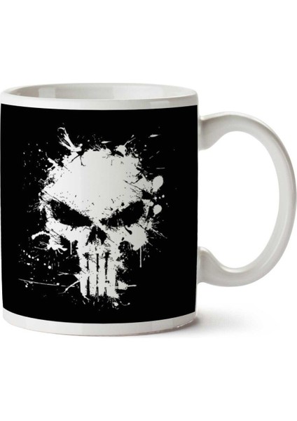 Punisher Violence Spray Graffiti Iki Tarafı Baskılı Kupa Bardak