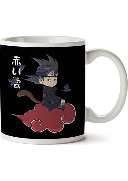 Itachi Uchiha Akatsuki Red Cloud Dragon Ball Z Naruto Iki Tarafı Baskılı Kupa Bardak