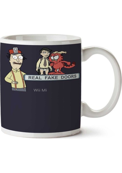 Real Fake Doors A Iki Tarafı Baskılı Kupa Bardak