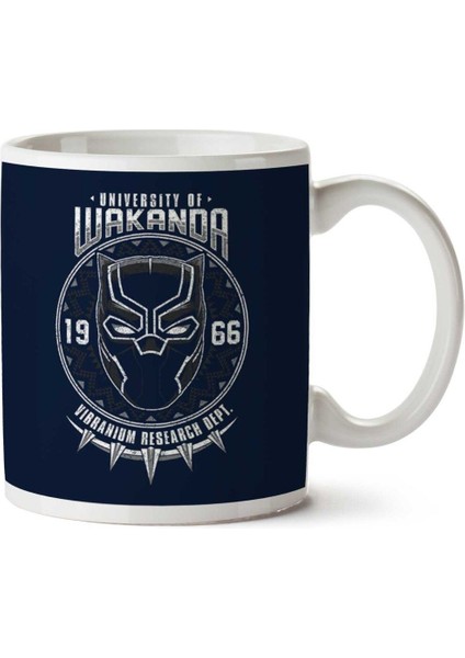 Wakanda Üniversitesi Kara Panter Iki Tarafı Baskılı Kupa Bardak