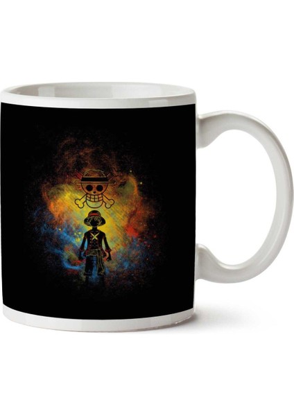 Pirate Art Monkey D Luffy One Piece Iki Tarafı Baskılı Kupa Bardak