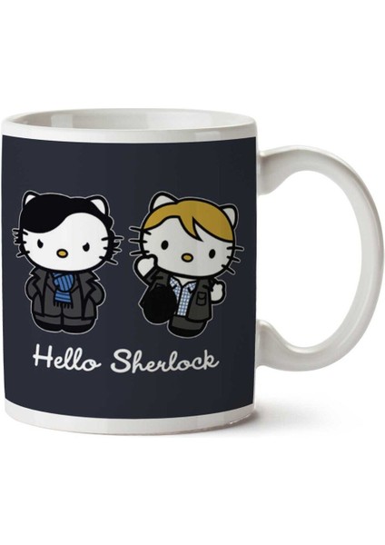 Hello Sherlock Watson Iki Tarafı Baskılı Kupa Bardak