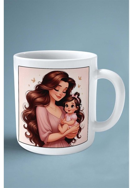 Anneler Günü Anne Hediye Baskılı Kupa Bardak Çift Taraflı Baskı Kişiye Özel Model 75