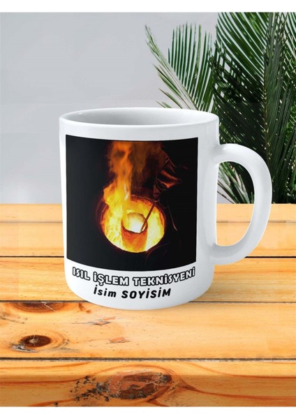 Isıl Işlem Teknisyeni Meslek Baskılı Kupa Bardak Çift Taraflı Baskı Kişiye Özel Model