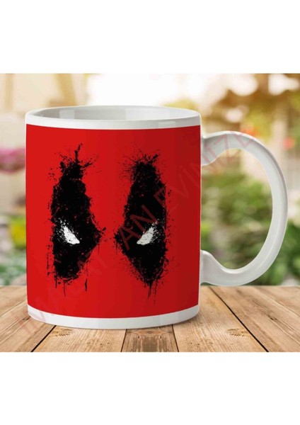 Deadpool Splattered Merc Iki Tarafı Baskılı Kupa Bardak
