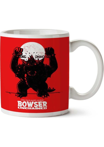 Bowser Unchained Super Mario Bros Iki Tarafı Baskılı Kupa Bardak