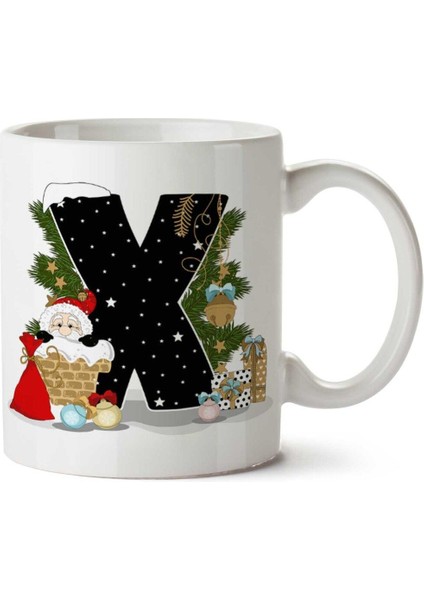 Yeni Yıl Merry Christmas Yılbaşı'na Özel x Harfi Baskılı Kupa Bardak