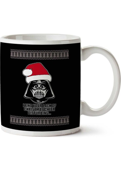 Christmas Cheer Darth Vader Star Wars Christmas Knit Iki Tarafı Baskılı Kupa Bardak