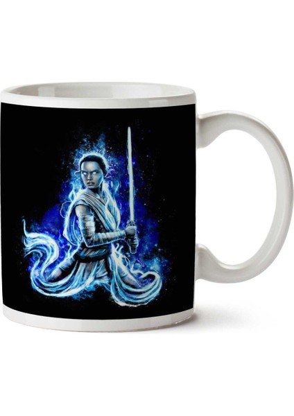 Rey Star Wars The Force Awakens Iki Tarafı Baskılı Kupa Bardak