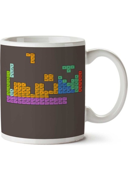 Tetris Periyodik Cetvel Iki Tarafı Baskılı Kupa Bardak