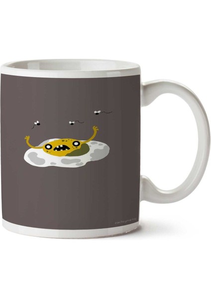 Zombi Yumurta Iki Tarafı Baskılı Kupa Bardak