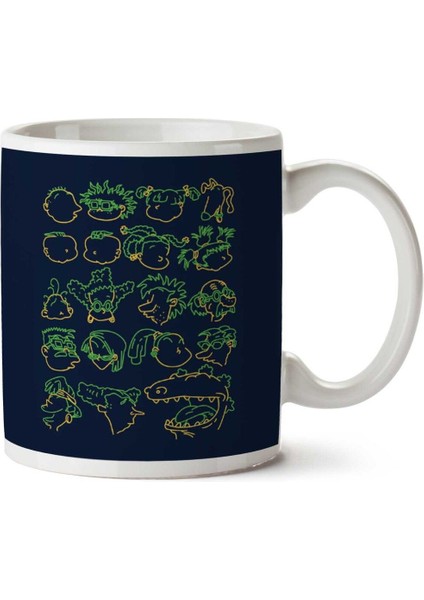 Rugrats Tv Show Characters Iki Tarafı Baskılı Kupa Bardak