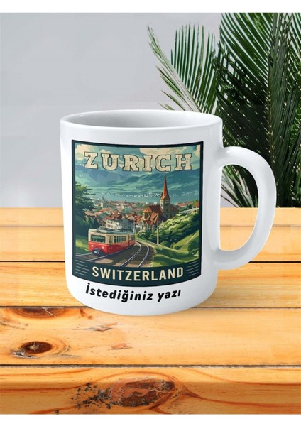 Zurich Zürih Baskılı Kupa Bardak Kişiye Özel Desen fiyatları