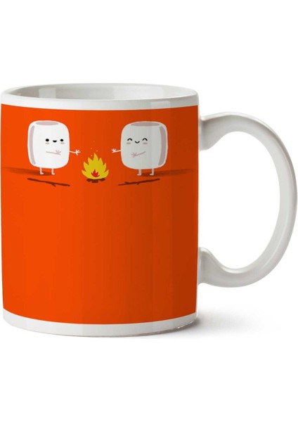 Marshmallows Iki Tarafı Baskılı Kupa Bardak