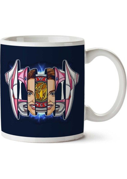 Pink Ranger Power Rangers Iki Tarafı Baskılı Kupa Bardak