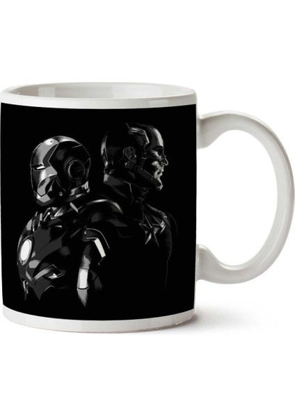 Avengers Iç Savaş Demir Adam, Kaptan Amerika Iki Tarafı Baskılı Kupa Bardak