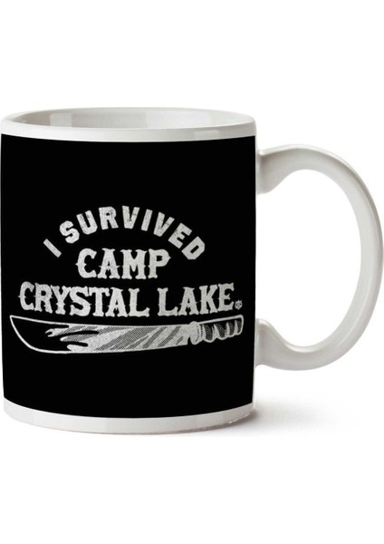 I Survived Camp Crystal Lake Friday The 13TH Iki Tarafı Baskılı Kupa Bardak