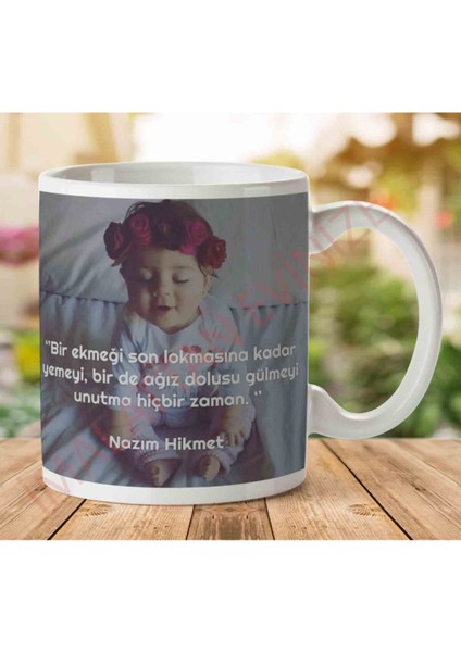 Gülmeyi Unutma Iki Tarafı Baskılı Kupa Bardak