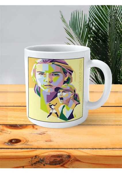 Maria Sharapova Baskılı Kupa Bardak Kişiye Özel Desen 4