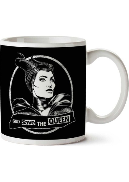 God Save The Queen Of The Moors Maleficent Iki Tarafı Baskılı Kupa Bardak