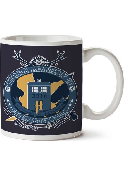 Tumblr Academy Of Procrastination Iki Tarafı Baskılı Kupa Bardak