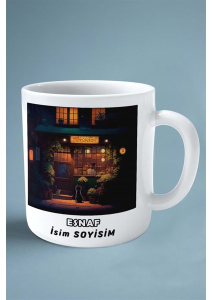 Esnaf Meslek Baskılı Kupa Bardak Çift Taraflı Baskı Kişiye Özel Model 2