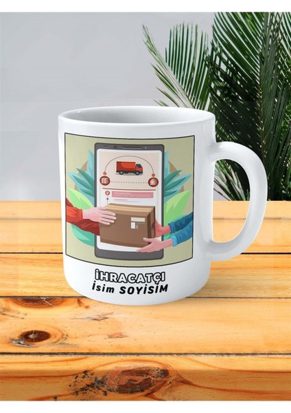 Ihracatçı Ihracat Meslek Baskılı Kupa Bardak Çift Taraflı Baskı Kişiye Özel Model