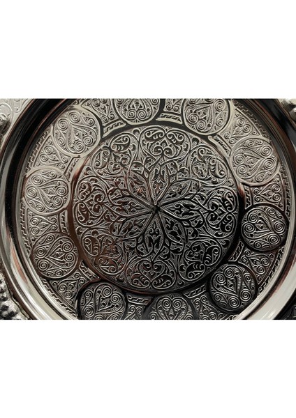 El Işi Bakır Sunum Tepsisi, 20 Cm, Otantik Tasarım, Kulplu, Şık ve Kullanışlı modelleri