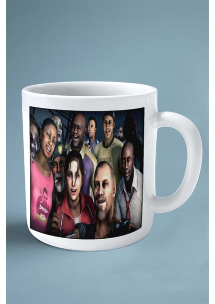 Left Four Oyun Baskılı Kupa Bardak Çift Taraflı Baskı Kişiye Özel Model 8