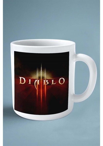 Diablo Oyun Baskılı Kupa Bardak Çift Taraflı Kişiye Özel Model 17