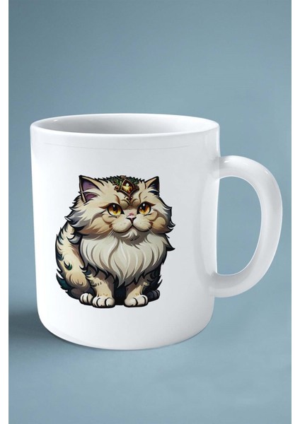 Iran Kedisi Kedi Isimli Kişiye Özel Baskılı Kupa Bardak Model 7