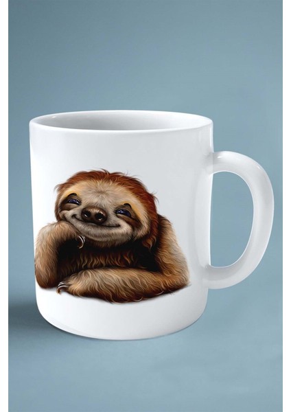 Tembelhayvan Tembel Hayvan Baskılı Kupa Bardak Çift Taraflı Kişiye Özel Model 2