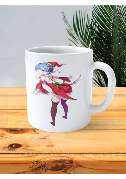 Re:zero Kara Hajimeru Isekai Seikatsu Beyaz Baskılı Kupa Bardak Kişiye Özel Model 2