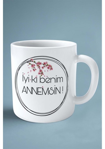 Anneler Günü Anne Hediye Baskılı Kupa Bardak Çift Taraflı Baskı Kişiye Özel Model 44