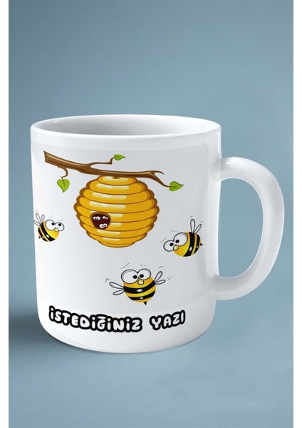 Arı Baskılı Kupa Bardak Çift Taraflı Kişiye Özel Model 5 fiyatları